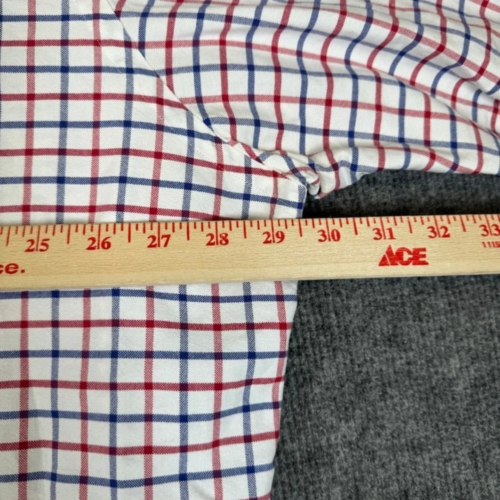 Polo Ralph Lauren Mens 2XLT Tall Red Navy Tattersall Check Cotton Button Down
